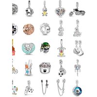AliExpress NONE 2026 Original 925 Sterling Silver Paw Bike Cat Cherry Football Charm Pendant Bead Fit Bracelet Necklace Fine DIY Jewelry Making