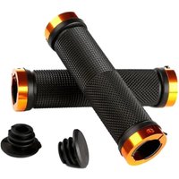 AliExpress NONE Bicycle Grips MTB Alloy Lock Bilateral Lock Handlebar Grips Rubber Anti Slip Cycling Handlebar Sleeve BMX Bicycle Accessories