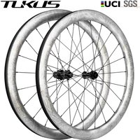 Tukus Carbon Wheels Ice-crack Pattern Wave Wheel Set Racing Wheelset 700c Bicycle Wheelset Road Bike Wheelset Disc Brake Wheels