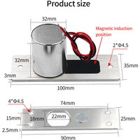 Waterproof DC12V Electric Drop Bolt Door Lock 3/5 Wires Time Delay Induction Auto Electronic Cylinder Lock Feedback(optional)