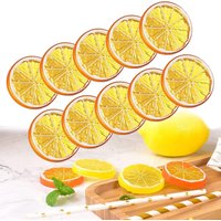 6/12PCS Artificial Lemon Slices Lifelike Yellow Resin Cake Decor Tea Party Bar Display Photo Props DIY Craft Summer Vibe