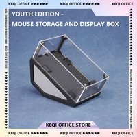 Youth Edition-Mouse Display Box Dustproof Storage Table Ornaments 3D Printing Transparent Acrylic Box Game Mice Box Pc Desktop