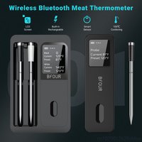 Wireless Bluetooth Meat Thermometer IP67 Waterproof Probes with LCD Screen Booster Rechargeable for Grilling Smoker BBQ Oven image 4