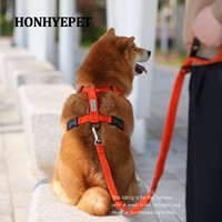 Honhyepet Pet Harness Outdoor Dog Harness No Pull Adjustable Reflective Heavy Duty Hiking Tactical Dog Vest for Large HH9201