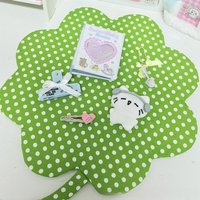Wave Point Lucky Green Clover Meal Mat Quilted Japanese Style Table Mat Tablecloth Heart Shaped Table Mat Cute Coaster