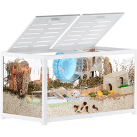 Hamster Cage 3.0 Metal Large Stackable Stable Top Access Easy Assembly Solid Indoor 120L X 60W X 62H Dwarf Syrian