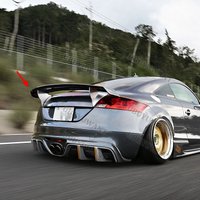 For Audi 2008-2014 TT TTS TTRS MK2 Carbon Fiber Rear Spoiler Tail Trunk Boot Wing Cover Car Accessories