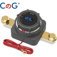 CG Side Post Battery Disconnect Switch Digital Voltage Display On/Off 250A Waterproof Power Master Kill Switch for DC 5-80V