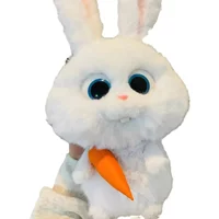 30cm The Secret Life Of Pets Figures Snowball Plush Toys Kawaii Rabbit Stuffed Carrot Movable Ears Cartoon Doll kids Toys Gifts