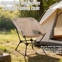Portable folding chairs, square structure beach fishing chairs, camping camping chairs, lightweight iron pipe folding chairs.