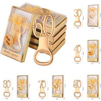 Golden Birthday Bottle Opener for 30th 40th 50th 60th 70th 80th Birthday Party Wedding Anniversary Decoration Favor Gift Guests