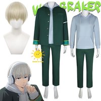 Anime Kaji Ren Cosplay Wind Breaker Cosplay Costumes Kaji Ren Uniform Coat Hoodie Wig Halloween Carnival Party Cos for Adult Men