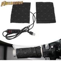 12V USB Motorcycle Heating Handlebar Cover 3 Gears Heated Hand Grips for Honda Yamaha Kawasaki Suzuki BMW Universal Accessories