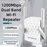 1200Mbps WiFi Repeater Dual Band 2.4GHz/5GHz Wireless Long Range Extender Signal Booster EU/US Plug Home Office Amplifier