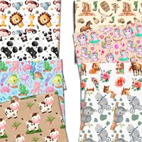 Lion Panda Horse Cow 50*145cm Polyester 100% Cotton Fabric Sewing Quilting Fabric Needlework Material DIY Handmade Curtain Cloth