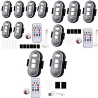 for M365 Scooter Decorative Light USB Rechargeable Remote Wireless Strobe Lamp for Motorcycle Car Drone LED Flash Warning Lights