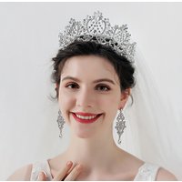 Rhinestone Tiaras and Crowns Crystal Bridal Wedding Hair Jewelry for Women Hair Accessories Party Bride Headpiece Bridesmaid
