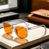Fashionable Anti Blue Light Glasses For Women And Men Multi-color Lens Filter Glasses Orange Lens Anti Uv Glasses