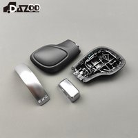 Chrome Matt With Leather Shift Knob Gear Side Cover DSG Emblem For VW Golf 6 7 R GTI Passat B7 B8 CC R20 Jetta MK6 GLI
