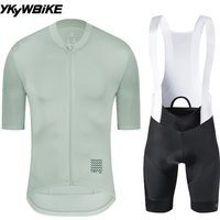 AliExpress YKYWBIKE Men's Cycling Set Summer Cycling Jersey Bib Shorts Kits Road Bike Clothes Bicycle Clothing Riding Maillot