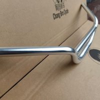 Aluminum Alloy Polished Anodized Bicycle Handlebar Riser Bar Leisure Mountain Bike Comfortable Grip Silver Bright Handle