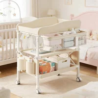 Baby Changing Station 4-in-1 Foldable Nursery Center Bath Pad Massage Pad For Newborn To Toddler Baby Nursery Care Supplies