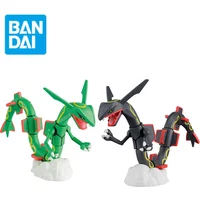 Original Bandai Pokemon Figures Plamo Rayquaza Shiny Rayquaza Assembly Collectible Ornaments Figure Anime Model Toys 15cm