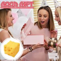 S/M/L Multiple-size Cheese Squeeze Toy Slow Rebound Shapeable Cheese Squishy Toy Decompression Funny Soft Touch For Adult Gifts