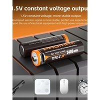 PHOMAX Rechargeable Batteries AA 3400mWh AAA 666mWh Lithium-Ion Battery 1.5V AA/AAA Cell for Clock Mice Computers Toy Remote