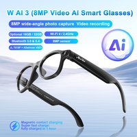 800W Camera AI Glasses pixel wide-angle photography, video recording, Bluetooth calling, AI intelligent Q&A, Meeting recording