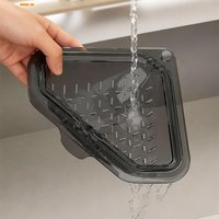 Corner Sink Strainer Magnetic Triangle Filter Organizer Rack Kitchen Sink Drain Strainer for Bathroom Corner Food Waste Garbage