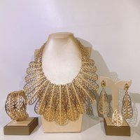 Wing Shape Necklace Earrings Bangle Ring Women's Jewelry Set Accessories