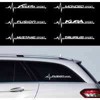 2Pcs PVC Car Window Decor Vinyl Sticker Auto Accessories For Ford Ranger Mustang Kuga Mondeo Fiesta Explorer Performance ST-Line