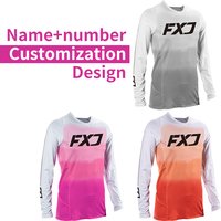 5XL new Cycling jersey long sleeved motocross cross mx downhill white pink woman girl child customization design name number