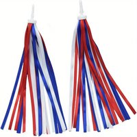 AliExpress NONE 2pcs/pack Patriotic Bike Streamers Red White Blue Tassels Ribbon Decorations for Bicycle Scooter Tricycle Handlebar