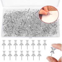 50/100Pcs Push Pins Transparent Thumb Tacks With Plastic Box Home Office School Craft Projects Cork Board Photo Wall Bulletin