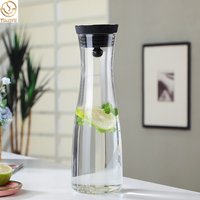 1.2/1.5L Glass Carafe with Stainless Steel Fruit Skewer and Lid, Suitable for Both Hot and Cold, Great for Tea and Juice