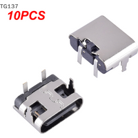 10Pcs USB 3.1 Type-C Female Power Jack Dock 2 Pin Micro USB Type C Connector Socket For Mobile Phone Charging Port