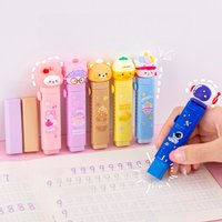 Sliding Retractable Pencil Eraser Set Portable Replaceable Core Cartoon Style Cute Rubber for Pencil A7958