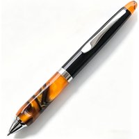 High End Rotating Gel Pen with Amber Acrylic Metal Rod and Metal Pen Core, Good Hand Feel 0.7 Oily Kawaii Rollerball Pen Writing