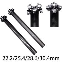 AliExpress NONE No Logo Carbon Seatpost Offset 0mm Bike Seatposts 27.2/28.6/30.4/30..8/31.6mm X 350/400mm Bicycle Seat Post Parts MTB Carbon