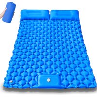 Double Person Rhombus Foot-Inflatable Mat Durable TPU Material Connectable for Multi-Person Anti-Leak Camping Hiking Pad