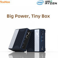 Texhoo MINI PC Zen+ Pocket AMD Ryzen7 3700U 8G DDR4 2400MHz 256G M.2 NVME SSD WIFI5 BT4.2 Windows 11 Pro Display Radeon Vega 10