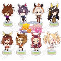 10cm New Uma Musume Pretty Derby keychains Acrylic Stand Ornaments Anime Oguri Cap Silence Suzuka Agnes Tachyon Clear Bliss
