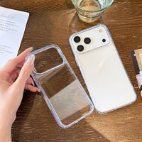 Transparent Acrylic Phone Case for IPhone 17 Air 16 Plus 15 14 13 12 11 Pro Max 16e Mini X XS XR 7 8 TPU Clear Protective Cover