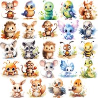 Monkey Hedgehog Bee Animal Iron On Patch on clothes Washable Heat Transfer Stickers For Jeans Pet Clothes Hats