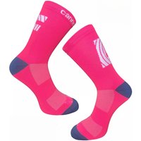 ONE PAIR 2025 Education First Pink Team High Quality Compression Breathable Cycling Socks