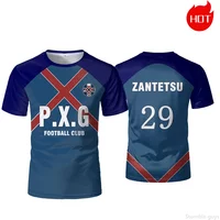Soccer Jersey Style Blue Locker Room Anime T-shirt Boys Clothes Girls Short Sleeve Harajuku Cosplay Men Women Kids Tees