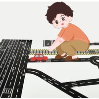 Railway Highway Traffic Road Design Paper Washi Tape DIY Adhesive Sticker Label for Kids Toy Racing