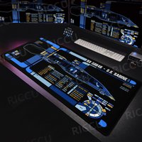 Large Game Mouse Pad Star Trek Office Accessories Keyboard Non-slip Extended Starship Blueprint Gamer Computer Cabinet Desk Pads